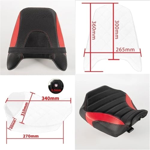 Capot de selle moto et coussin passager finition premium CBR650R