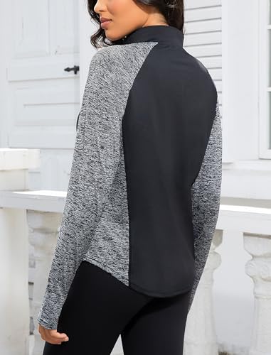 Women's 1/4 Zip Workout Tops Long Sleeve Pullover Athletic Running Yoga Hiking Quick Dry UPF 50+ Sun Shirts 20252