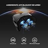 DESTEK VR Brille V5 Single für Handy,110° FOV Virtual Reality mit Touch-Taste für iPhone Samsung - 3