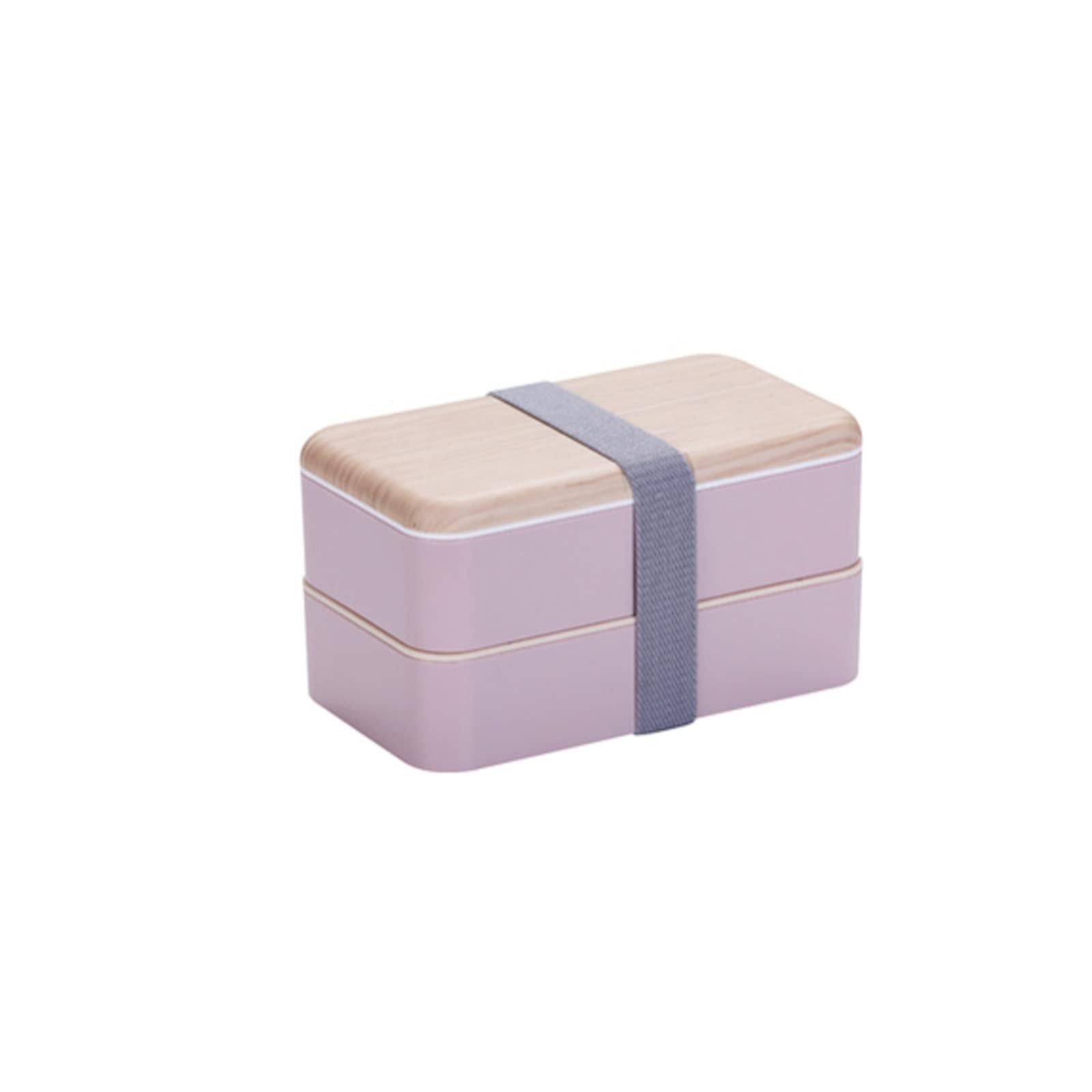 Lunch box 1200 ml microonde doppio strato sensazione di legno insalata bento box contenitore portatile con borsa per il pranzo (colore: bianco)