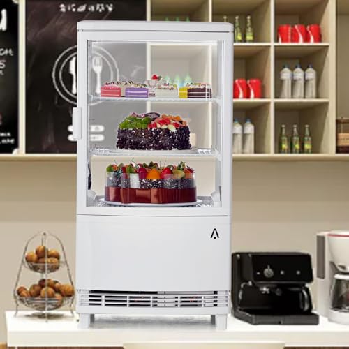 Image of GarveeHome Commercial Refrigerators, 2.0 Cu.Ft Glass Door Display Refrigerator with LED Light, 2 Adjustable Shelves Beverage, Commercial Merchandiser Refrigerator for Cafe Restaurant Store Bar, Black