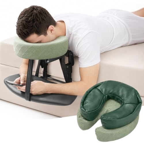 Image of Massage Headrest for Bed, Head Holder & Face Cradle with Face Down Pillow