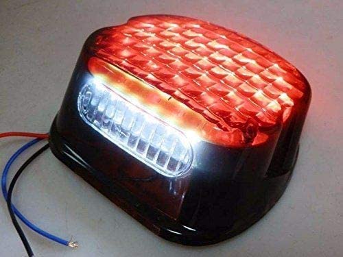 Safuotn Feu Arrière de Moto Frein Arrêt de Plaque D'immatriculation Lumière pour Har.ley Dyna Super Electra Glide Heritage Low Rider Road King XL FXDL 833 1200 Cover