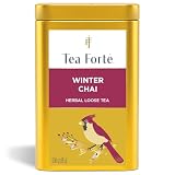 Tea Forte Winter Chai Premium Loose Leaf Caffeine-Free Herbal Tea Blend Canister, Makes 35-50 Cups