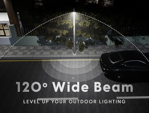 Image of 36W LED Street Light with Auto On /Off Sensor | Dusk to Dawn Outdoor Light | IP65 Waterproof & Dustproof | BIS Approved | Polycarbonate Body | Energy Efficient Street Lamp | Corded Electric