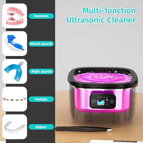 Vslsv ZHU-JUNCHENG-JYQXQ-BK Ultrasonic Cleaner For Retainer, Dentures thumb #1