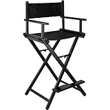 Sunrise JL009AB 29' Black Aluminum Director Chair