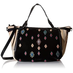 Desigual Dames Bols_july Tribu Libia Handtas, zwart, eenheidsmaat EU, zwart, One Size