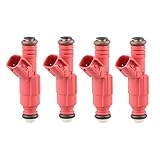inyector ford focus 1.6 16v Para Ford Focus 2003-2007 SONGHUA YC 4pcs Automóvil Flow FL COMBURADO INYECTOR Ajuste for Ford Focus 2.3 2003-2007 0280156161 (Color : Rood)