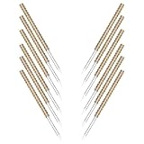 JECOMPRIS Palitos Acrílicos Decorativos para Postres Purpurina Dorada, 12 Unidades para Fiestas y Repostería, Palitos para Manzanas Caramelizadas y Dulces, Utensilios para Hornear