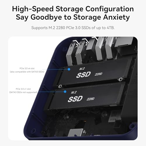 Image of Beelink EQ mini Mini PC with Processor N150,12G LPDDR5 500G SSD Mini Desktop Computer, WiFi6, 1000M LAN, BT5.2 Dual HDMI W11 Home Business Mini Computer