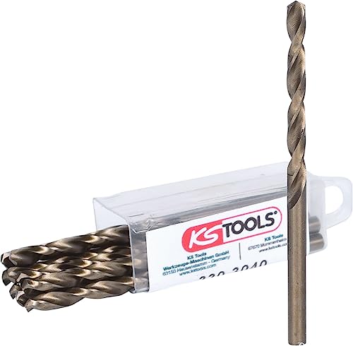Ks Tools HSS-G 4.0mm Co 5 Twist Drill (10 Pieces), Pack of 10, 4 mm
