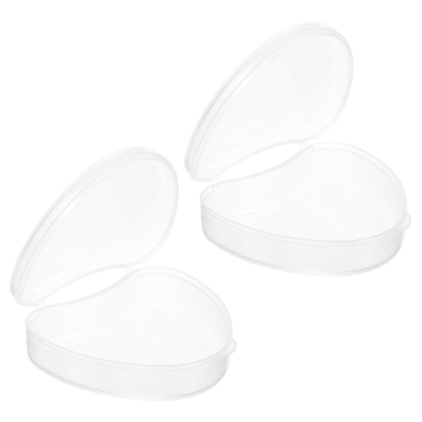 Didiseaon 2Pcs Heart Shaped Portable Case Box for Travel and Home Storage Multi Use Container for Retainers and False