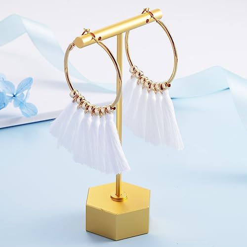 SELOVO Stainless Steel Hoop Earrings Tassel Boho Earrings For Women2