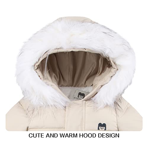 Image of Baby Girl Winter Snowsuit Toddler Jacket Clothes For Boy Infant Jumpsuit Hoodied