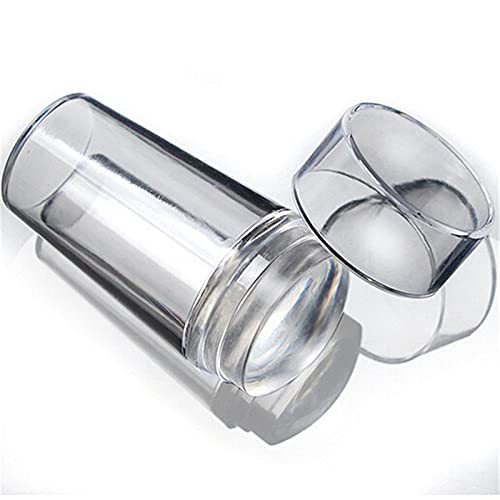 Hicollie 1 Set Klar Nail Art Stamping Stempel Schaber Kit Nagelstempel, Optimierter transparenter Stempelstempel…