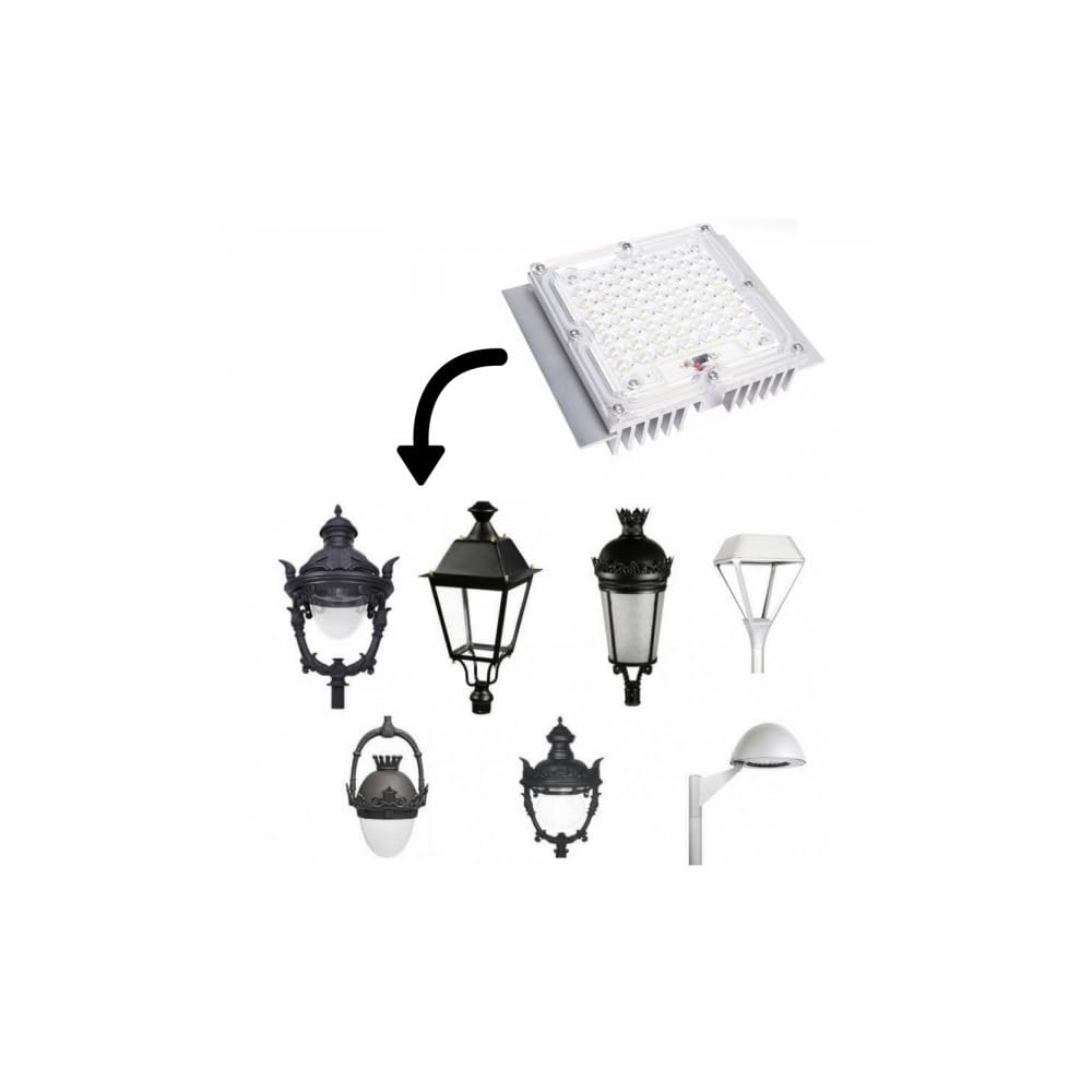 Módulo Óptico LED 40W 5.400Lm Bridgelux para Farola 60,000H | Greenice