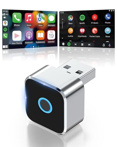 Image of CEROAN 2-in-1 Wireless CarPlay Adapter & Android Auto Wireless Adapter for Cars - Convert Wired to Wireless with Bluetooth 5.3 & 5GHz WiFi, Auto Reconnect, Lag-Free for iOS /Android (Mini)