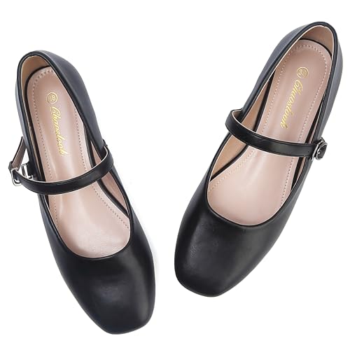 Image of Womens Pointed Toe Black Ballet Flats Comfortable Casual Dress Flats for Women Elegant Memory Foam Flats Shoes with Party Wedding