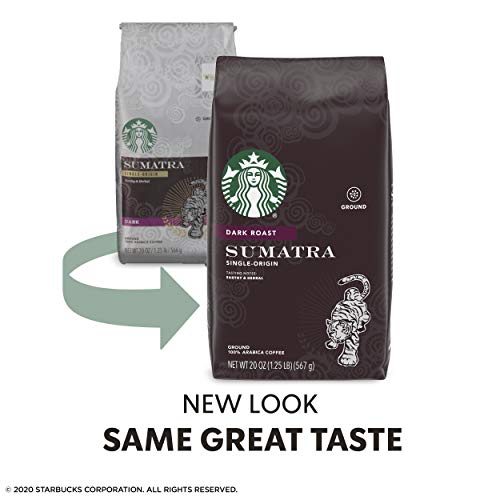 Image of Starbucks Dark Roast Ground Coffee - Sumatra - 100% Arabica - 1 Bag (20 Oz.)
