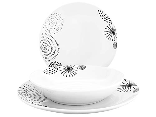 Home 734915 Swing - Vajilla de 18 piezas, porcelana, Coupe