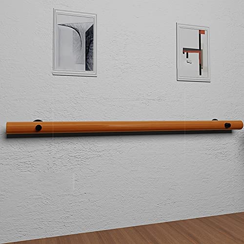 Main courante en bois de 200 cm avec kit complet de sécurité pour escalier