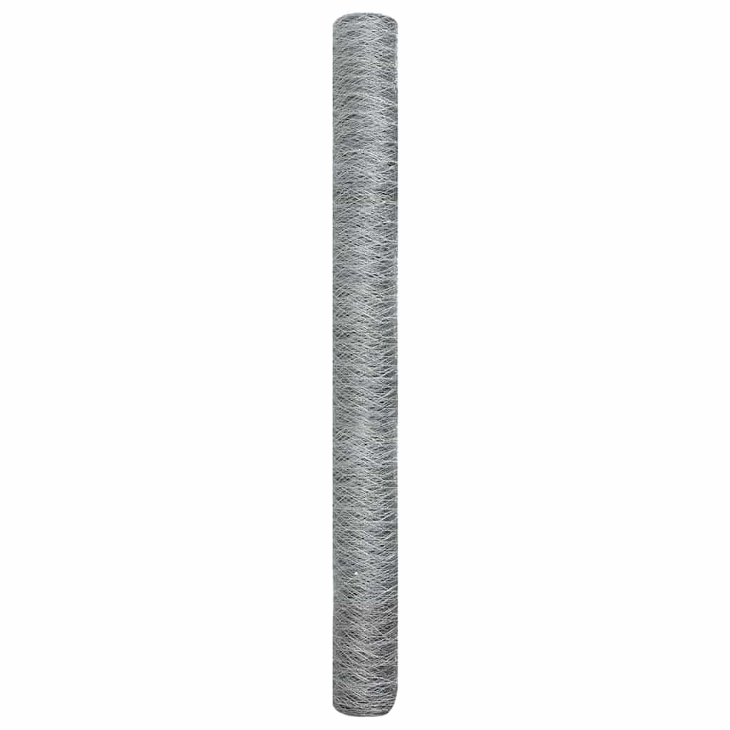 Genérico Cerca Hexagonal Plateado 1,6 x 50 m Acero galvanizado,Bricolaje,Vallas de jardín,Paneles de Vallas,Plata,42005735