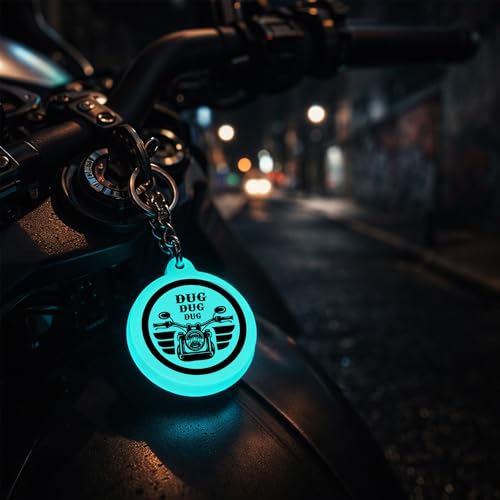 Image of Mi Glow Store Glow in Dark Keychain for Bike Men | Gift for Man | Bike Accessories | Charges in Light Glows in Dark | Key chain for Bike