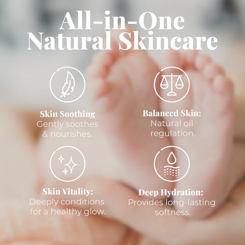 Amallow Baby Bum Balm - Organic Diaper Area Cream for Sensitive, Rash-Prone Skin - Petroleum & Fragrance-Free - Gentle Moisturizing Balm - 4 oz - Image 5