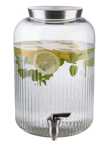 APS 10855 Getränkespender, 7 Liter, Glasbehälter, Edelstahl Zapfhahn, Ø 20 cm, Höhe 30,5 cm APS 10855 Getränkespender, 7 Liter, Glasbehälter, Edelstahl Zapfhahn, Ø 20 cm, Höhe 30,5 cm