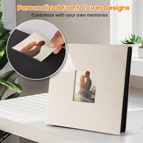 DazSpirit Photo Albums 6x4 Inch 1000 Pockets Slip In, Customizable Linen Cover Photo Album, Extra Large Capacity - Image 3