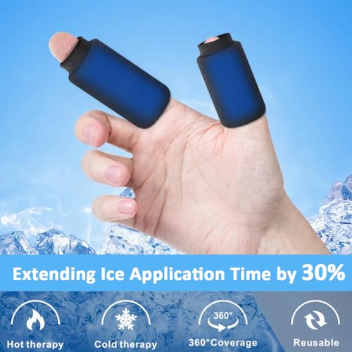Image of HANNEA 4Pcs Gel Ice Sleeves, Finger Protector Gloves for Pain Relief