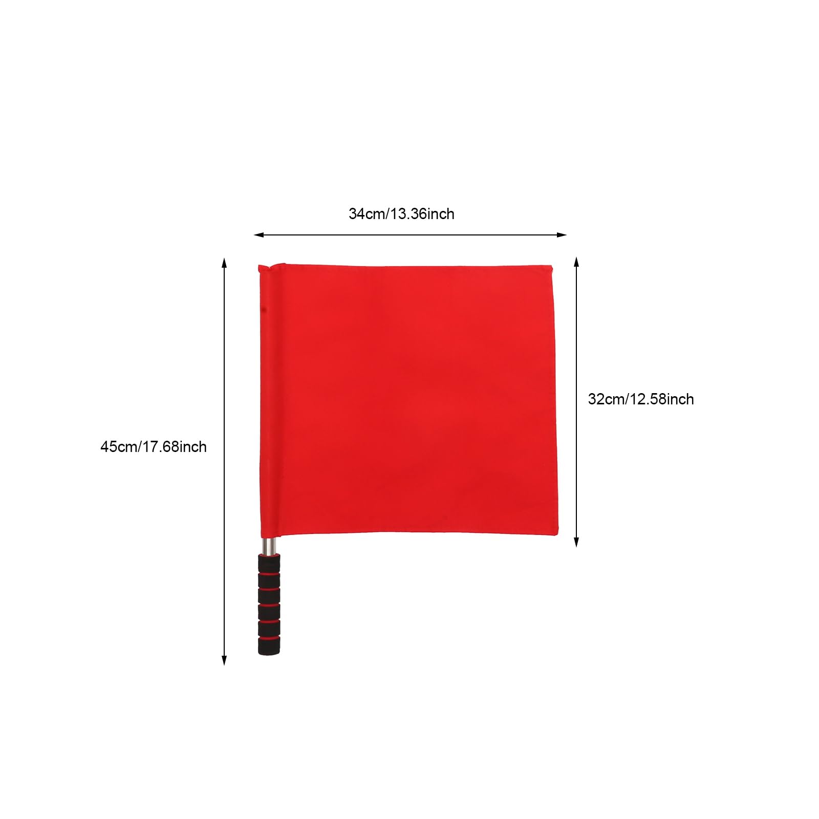 Garneck Lot de 4 drapeaux d'arbitre de course - Drapeaux de compétition sportifs portables (jaune, rouge, vert)