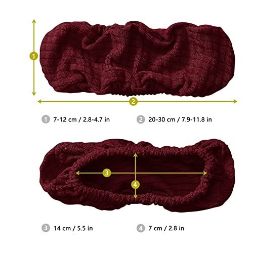 Image of FORCHEER Office Chair Armrest Covers Stretchable Water Resistant Spandex Stretch Jacquard Elastic Band Computer Office Chair Arm Pad Covers Chair Slipcover for Desk Chairs Arm 2P-Wine Red