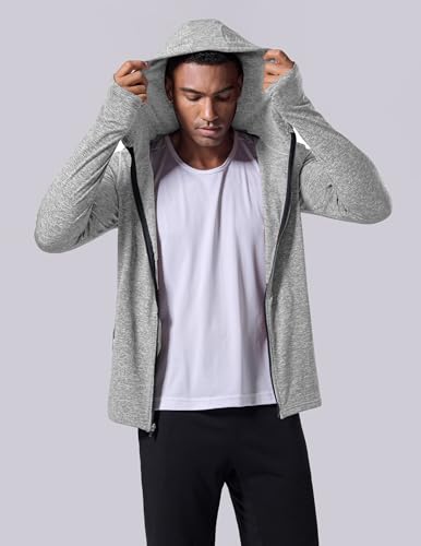 Liberty Imports 2-Pack Men’s Zip-Up Hoodies with Zipper Pockets, Lightweight Fleece Sweatshirts for Running Casual Activewear4