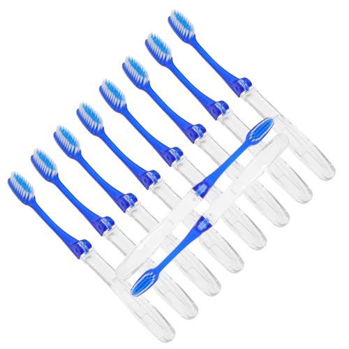 Hemobllo 10 piezas Cepillos de Dientes Plegables Suaves Portátiles para Viaje y Camping Compacto Ergonómicos y Ligeros Cepillos de Limpieza Dental para Uso Exterior