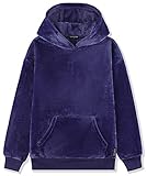 ALWAYSONE Women's Oversize Sweatshirt Soft Sherpa Pullover Fluffy Coat with Pocket Double Fuzzy Flee