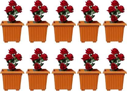 Joymart Gardening Flower Pots 7.5 Inches Plastic Planter Indoor Outdoor Plant Container Set Plant Container Set (Set of 10) (B09BNFTDGT) Amazon Price History, Amazon Price Tracker