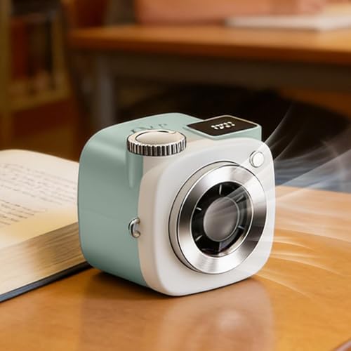Ventilador portátil para estudiantes y oficina que combate el calor sofocante 4