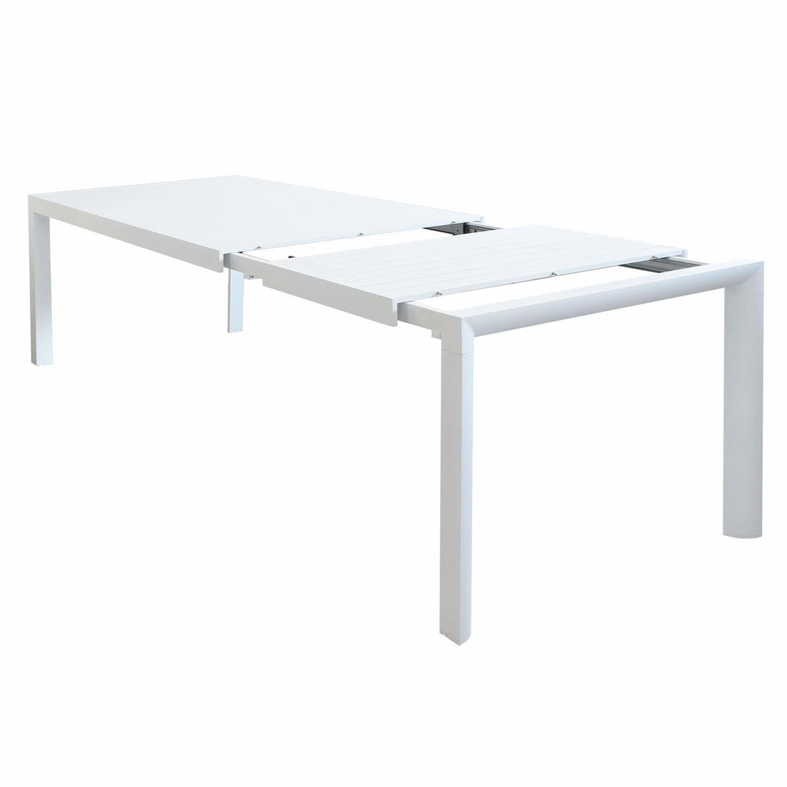 Decor Space Tavolo allungabile Sydney in alluminio Bianco telescopico per esterno (225-300 cm/Tavolo)