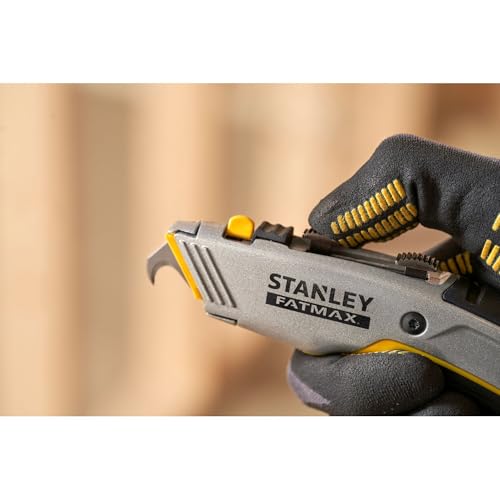 STANLEY Fatmax Arbeitsmesser + Baustellenmesser 2 in 1 Arbeitsmesser (mit einziehbarer Klinge, 180 mm Länge… – Ansicht 4