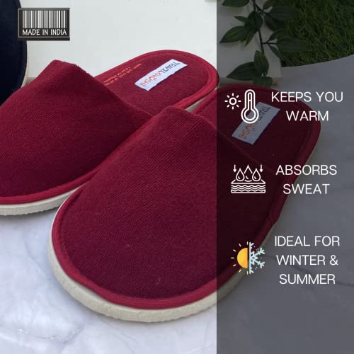 Image of Travelkhushi Soft Bedroom Slippers for Men & Women | Cozy Anti-Skid Indoor Home Footwear | Warm Winter Cushioned Sole | Unisex Gift Slippers