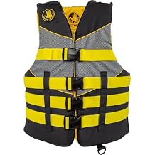 Body Glove Adult PFD Life Vest. Durable Polymer Shell, Lightweight PE Foam, Oversized Armholes, 4 Heavy-Duty Adjustable Belts