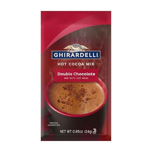Ghirardelli Double Chocolate Hot Cocoa Mix, 0.85-Ounce Packets (Pack of 10)