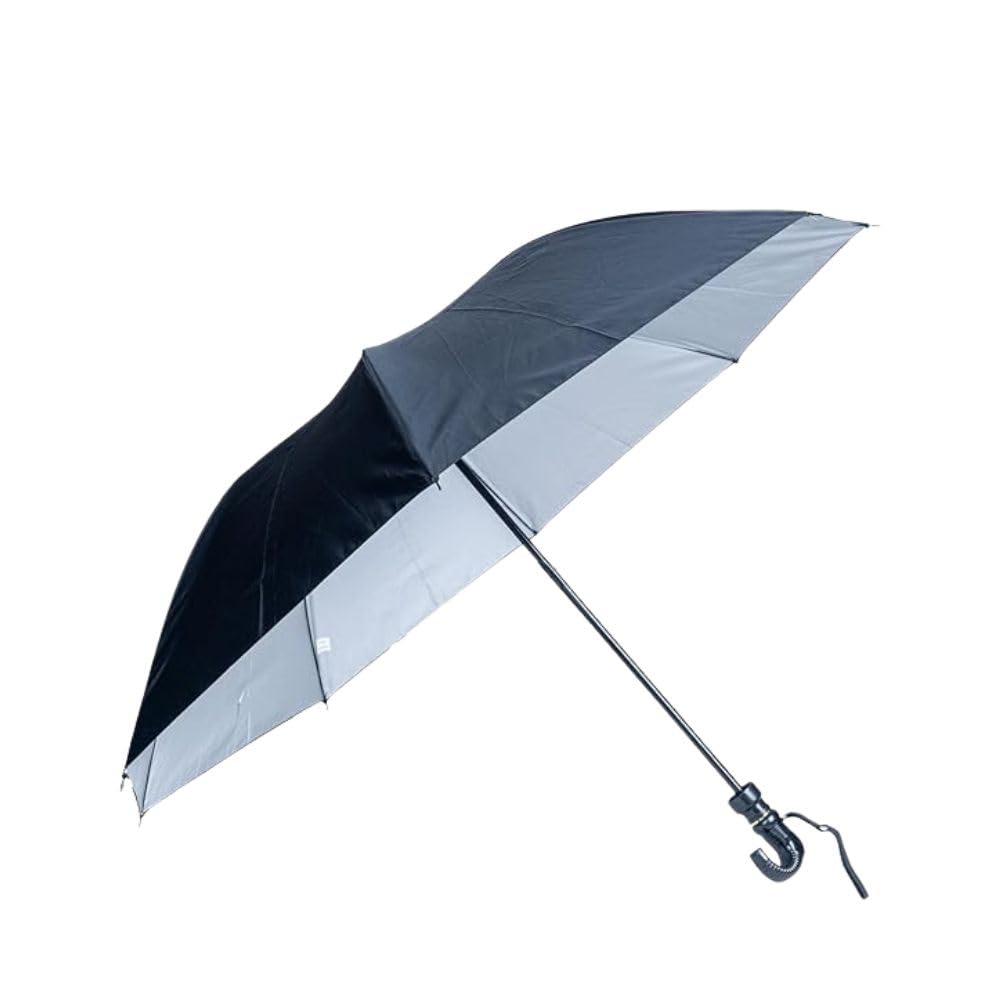 Umbrella 21 Inch - Regular Black Mabual Open and Close, Strong for Wind, Travel-Friendly 2-Fold Solid Design Umbrella for Men & Women | Black-image-47