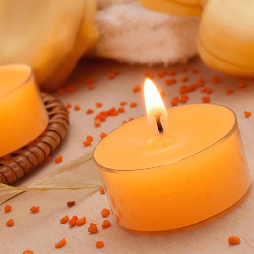 Copa para vela tealight redonda transparente con mechas miniatura 7