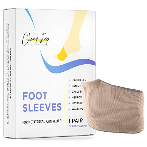 CloudStep Metatarsal Pads for Women, Men with Soft Fabric Compression Sleeve and Gel