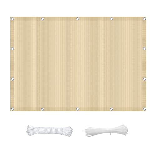 Voile d'ombrage rectangulaire 1.2 x 1.2 m extérieur perméable crème