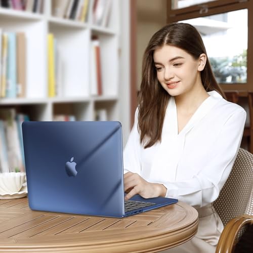 Image of MOSISO Compatible with MacBook Air 13 inch Case M5 2026 M4 2025 M3 M2 2024-2022 A3449 A3240 A3113 A2681, Scratches-Resistant Protective Hard Shell for MacBook Air 13.6 inch Case, Crystal Midnight