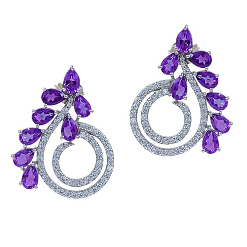 Boucles d'oreilles pendantes argent forme goutte multicolore à porter pour les grandes occasions